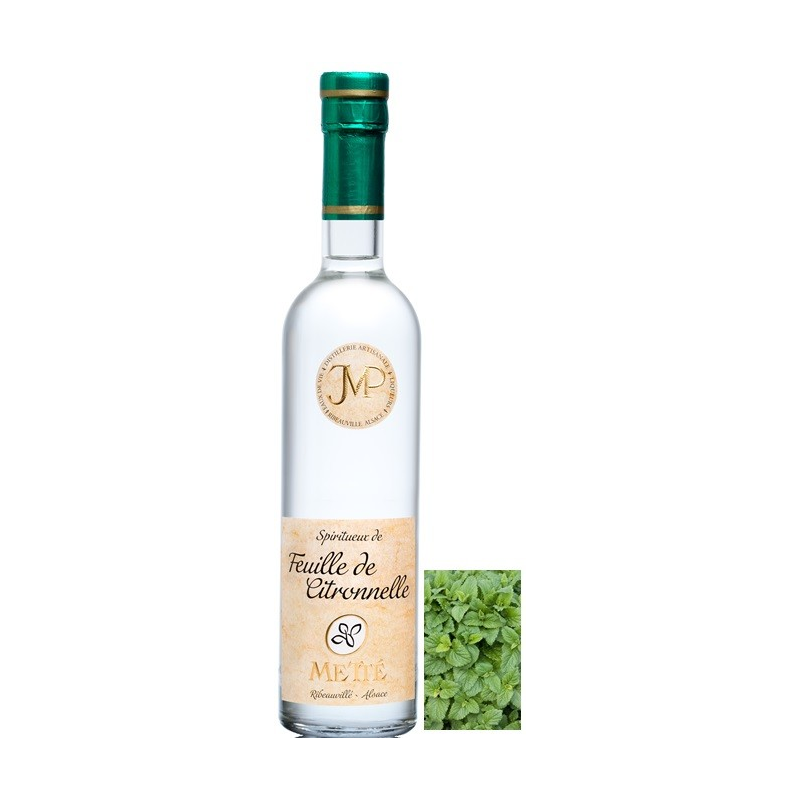 Citronnelle Mette Eau de Vie Alsace 35cl 45° - Saveurs Artisanales