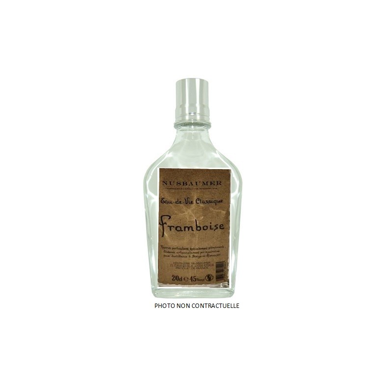 Framboise Flask Nusbaumer Eau de Vie Alsace 20cl 45° - Distillation Artisanale