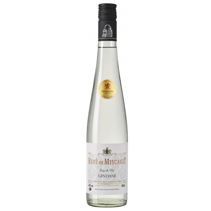 Gentiane 50 cl de Miscault - Eau de vie d'Alsace 43°