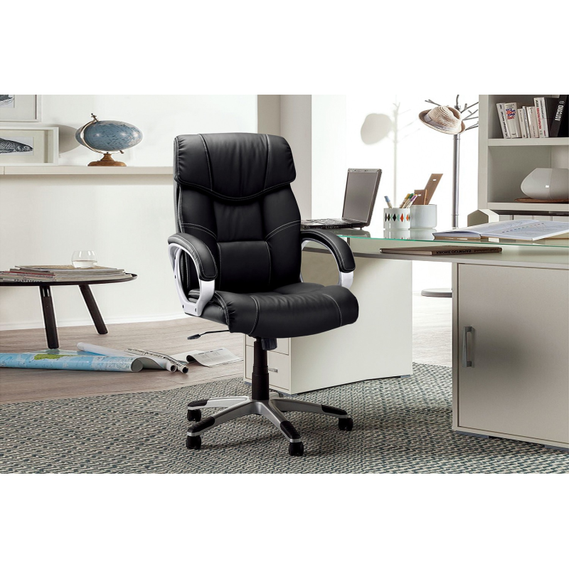 Chaise de bureau Dali PU Noir - Élégance et confort