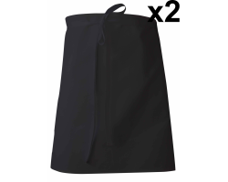 Lot de 2 tabliers de cuisinier Tamis LMA - Ajustables et élégants