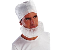 Lot de 2 x 100 protège barbe menton blanc PO115 Deltaplus - EPI de qualité