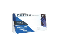 Gants vinyle non poudrés à usage unique - Boîte de 100