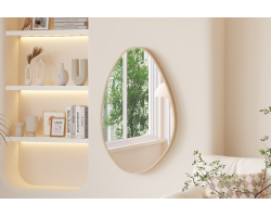 Miroir 'Rana' 80x50 cm en chêne vieilli - Élégance et fonctionnalité