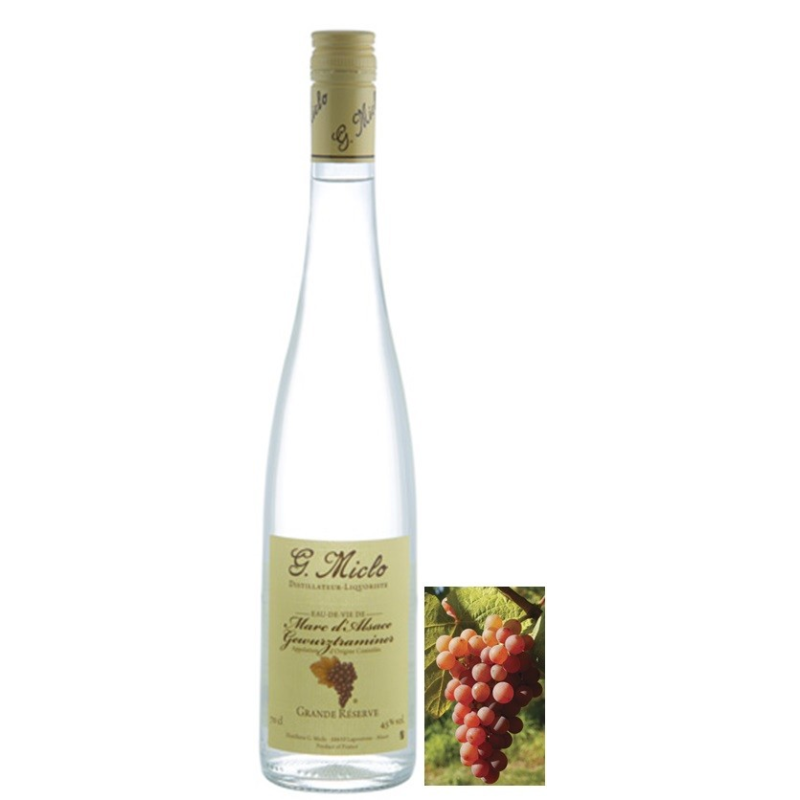Marc de Gewurztraminer Miclo Grande Réserve 70 cl 45° - Spiritueux Haut de Gamme
