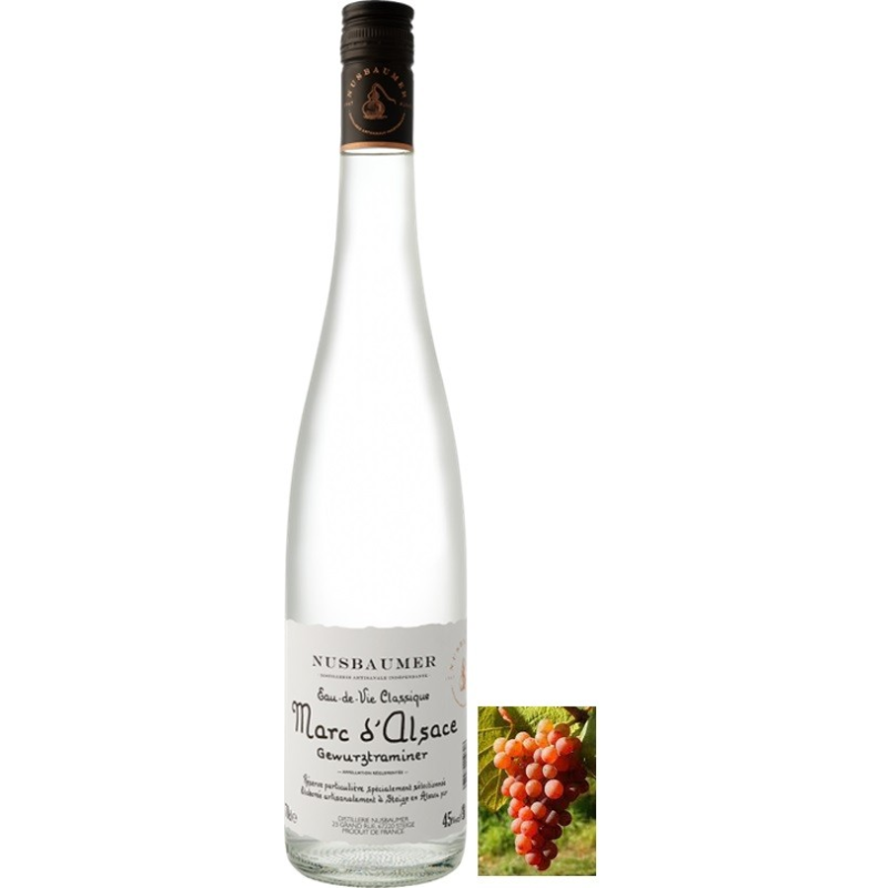 Marc de gewurztraminer Nusbaumer - Eau de vie alsacienne 70 cl 45°