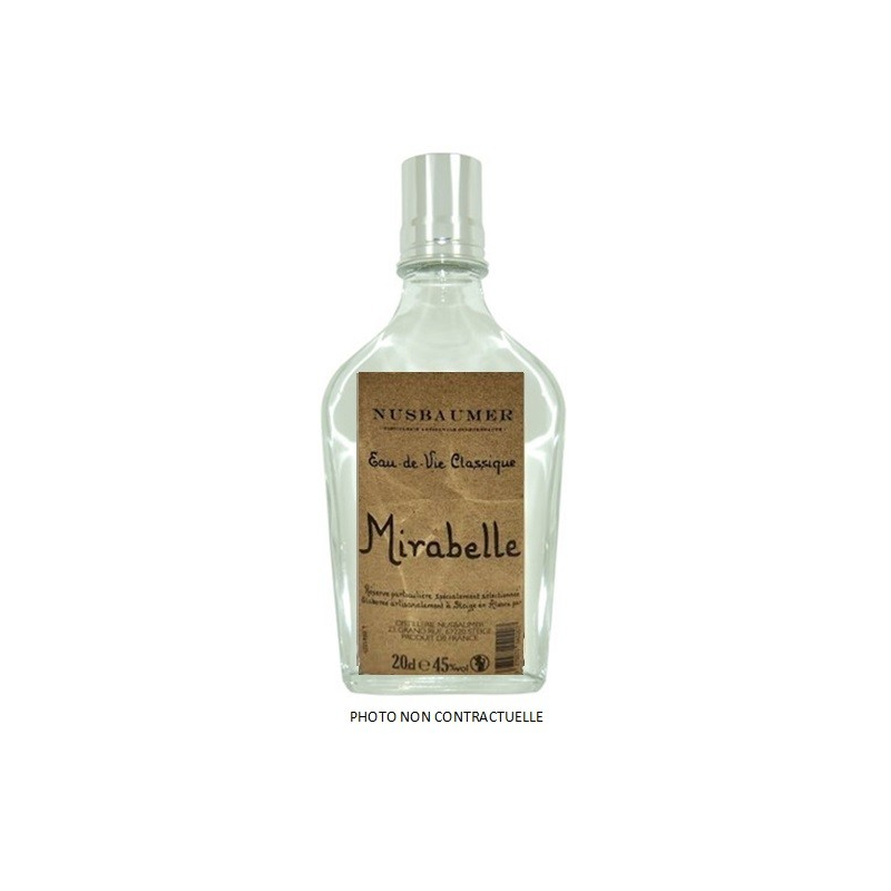Mirabelle Nusbaumer Eau de Vie Alsace 20 cl 45° - Artisanale et Authentique