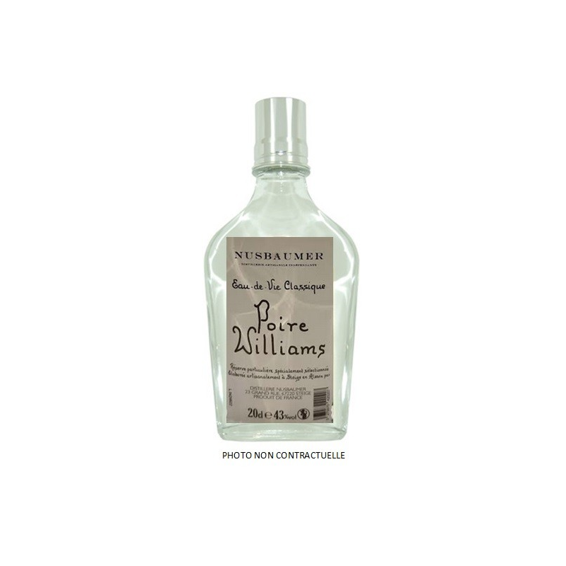 Poire Williams Nusbaumer Eau de Vie Alsace 20 cl 43° - Élégance et Tradition