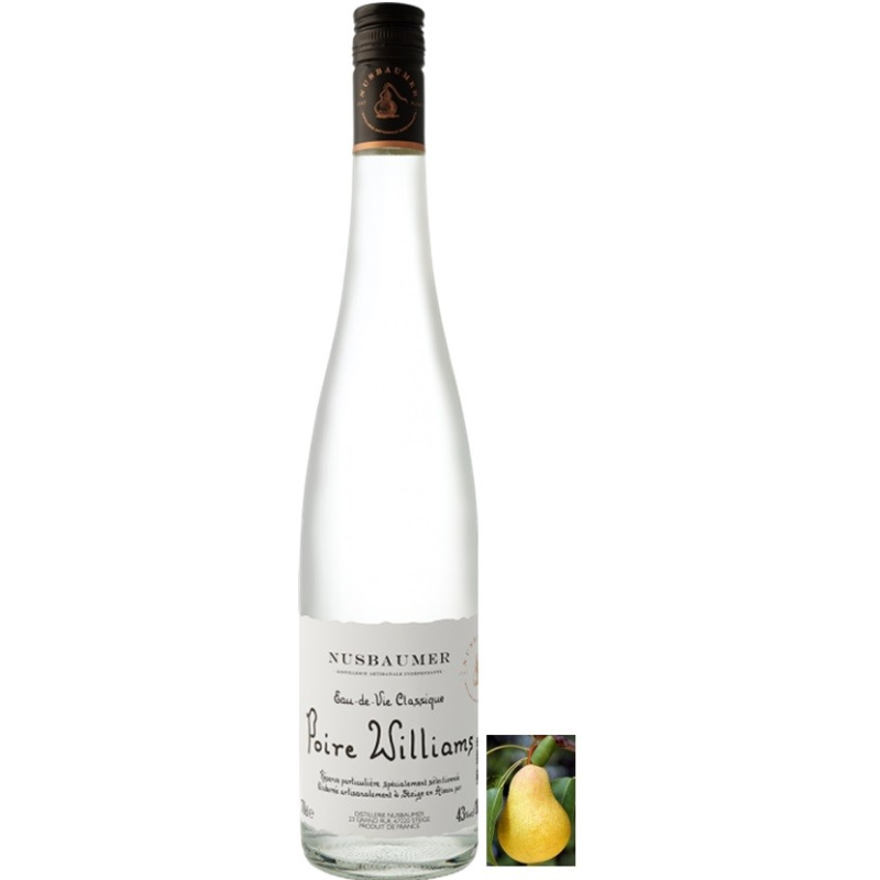 Poire Williams Nusbaumer Eau de Vie Alsace 70 cl - 43°C | Haut de gamme