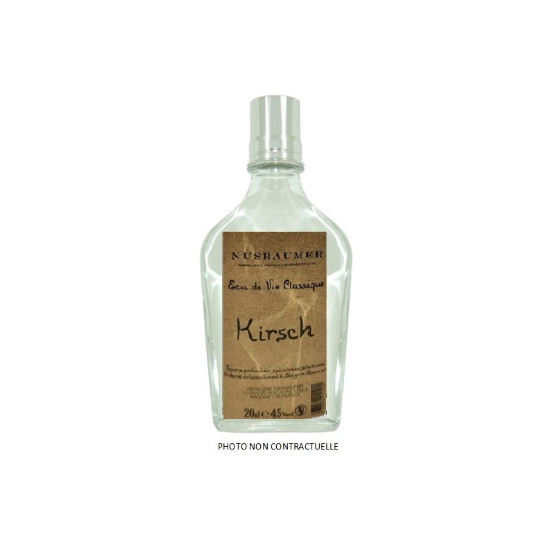 KIRSCH FLASK NUSBAUMER - Eau de vie d'Alsace 20cl 45°
