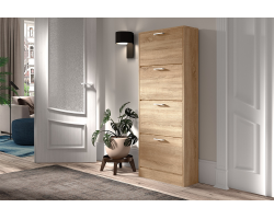 Rangement chaus. 'Carini' 4 tiroirs Sonoma - Élégant et fonctionnel