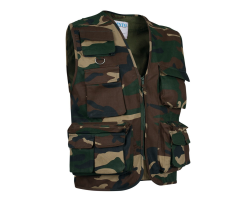 Gilet sans manches bodywarmer safari camouflage | Vêtements de plein air