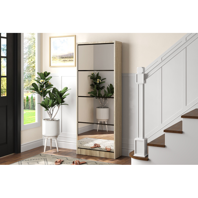 Rangement chaus. 'Mex' miroir 4 tiroirs | Meubles élégants