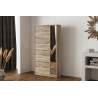 Rangement chaus. 'Marcel' : 4 tiroirs et porte miroir décor Sonoma