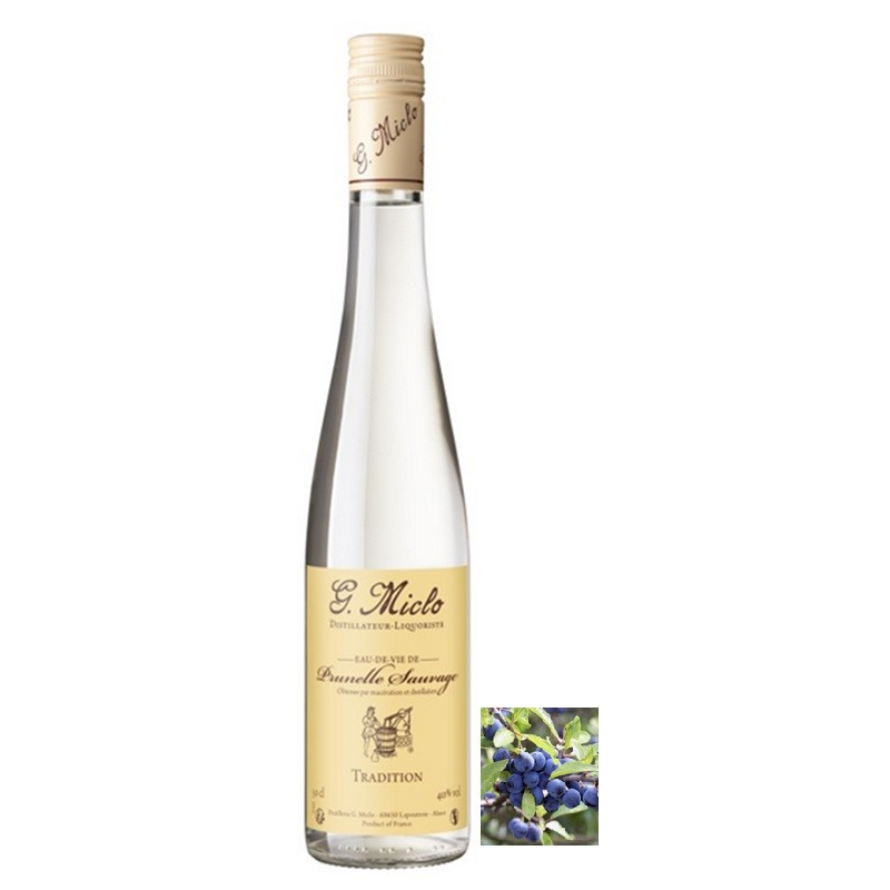 Prunelle sauvage Miclo Tradition 50cl 40° - Eau de vie haut de gamme