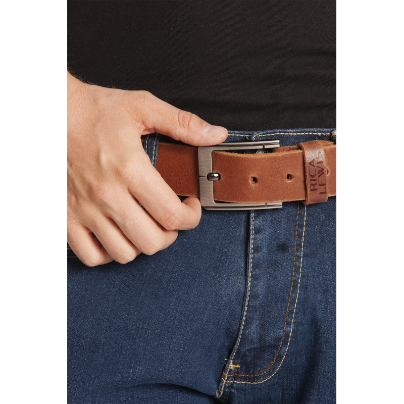 Ceinture en cuir véritable avec boucle acier - Rica Lewis