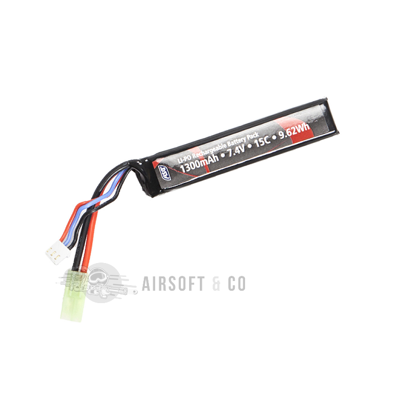 Batterie LiPo 7.4V 1300 mAh Stick - Équipement Sportif Performance