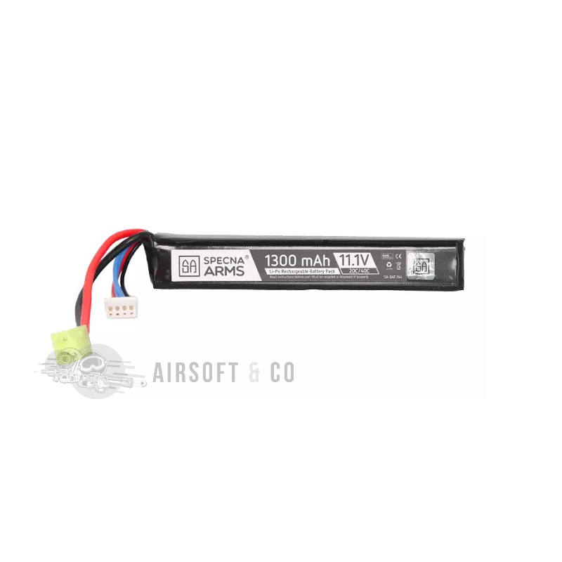 Batterie LiPo SPECNA ARMS 11.1 V 1300 mAh pour Airsoft
