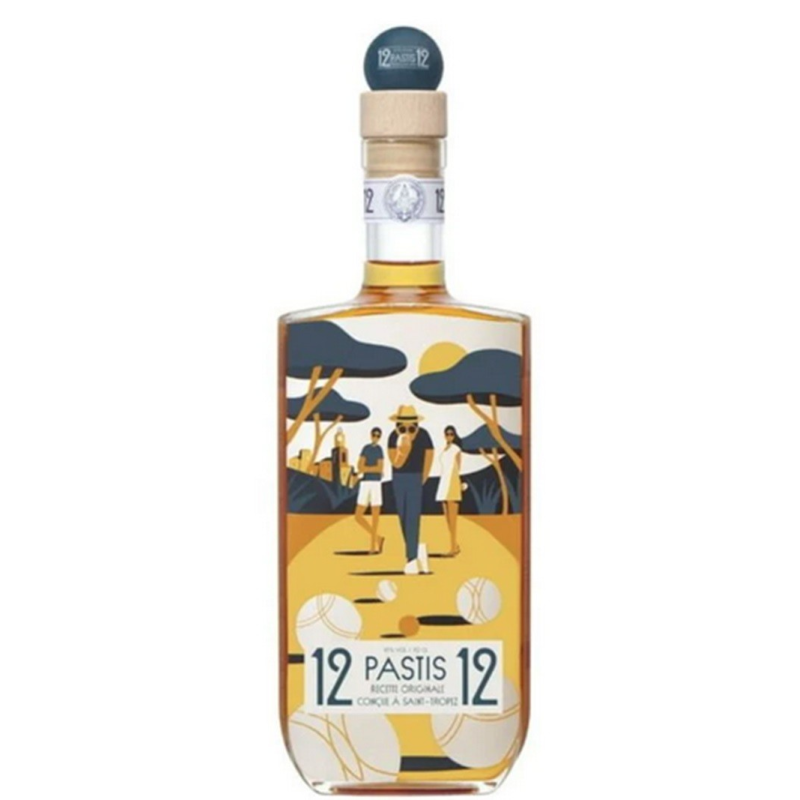 Pastis de Saint-Tropez le 12/12 pétanque 70cl 45° - Un apéritif d'exception