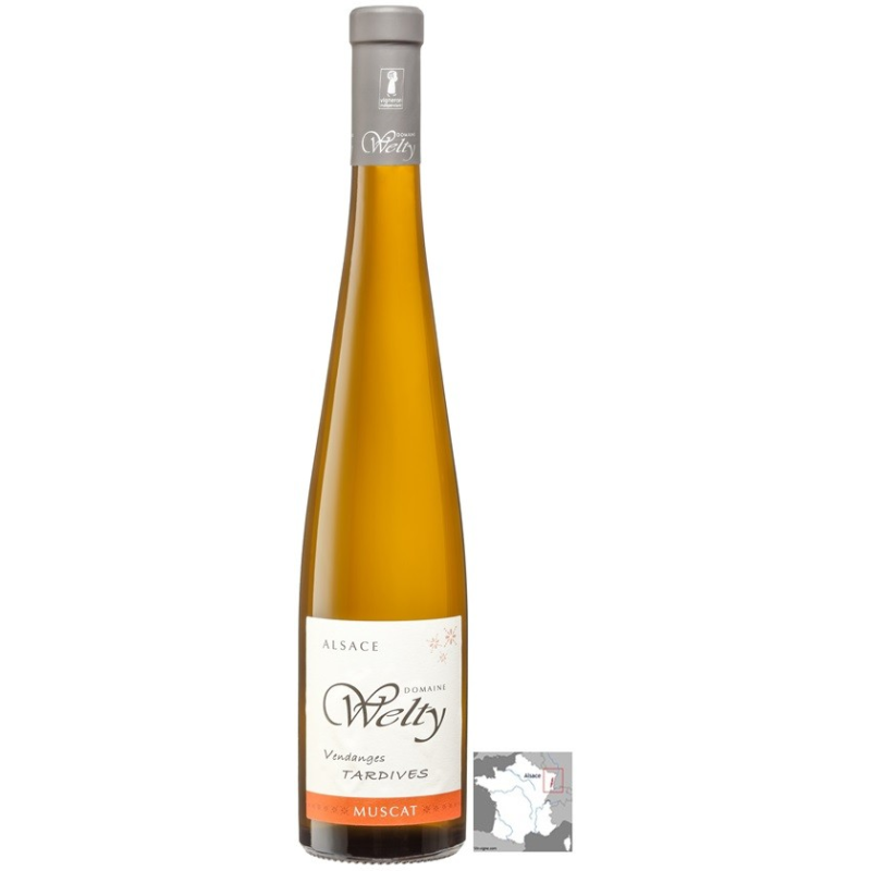 Muscat Vendanges Tardives Welty 2018 - Vin Blanc Liquoreux Alsace AOP