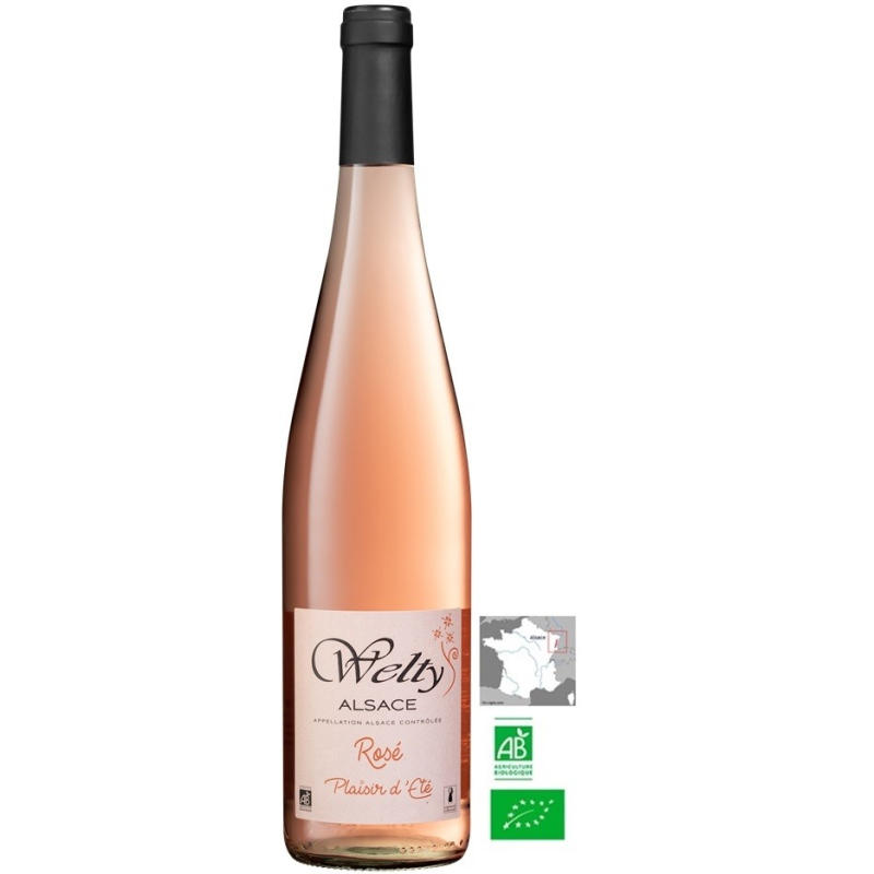 PINOT NOIR ROSÉ PLaisir d'Été Welty Bio 2023 Alsace 75cl