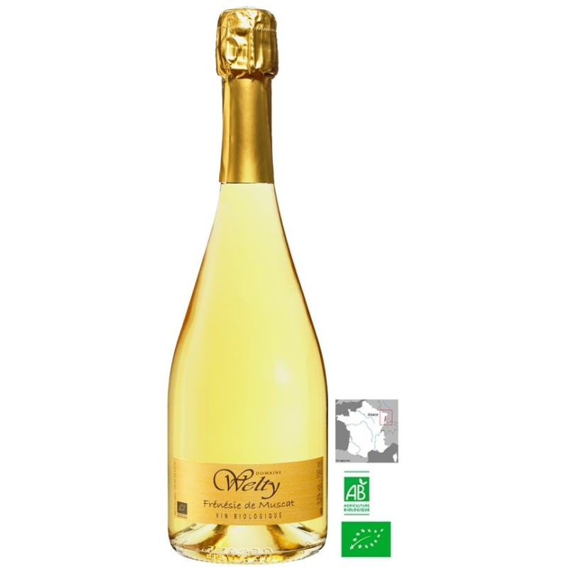 Crémant Welty Frénésie de Muscat Bio - Alsace 75 cl