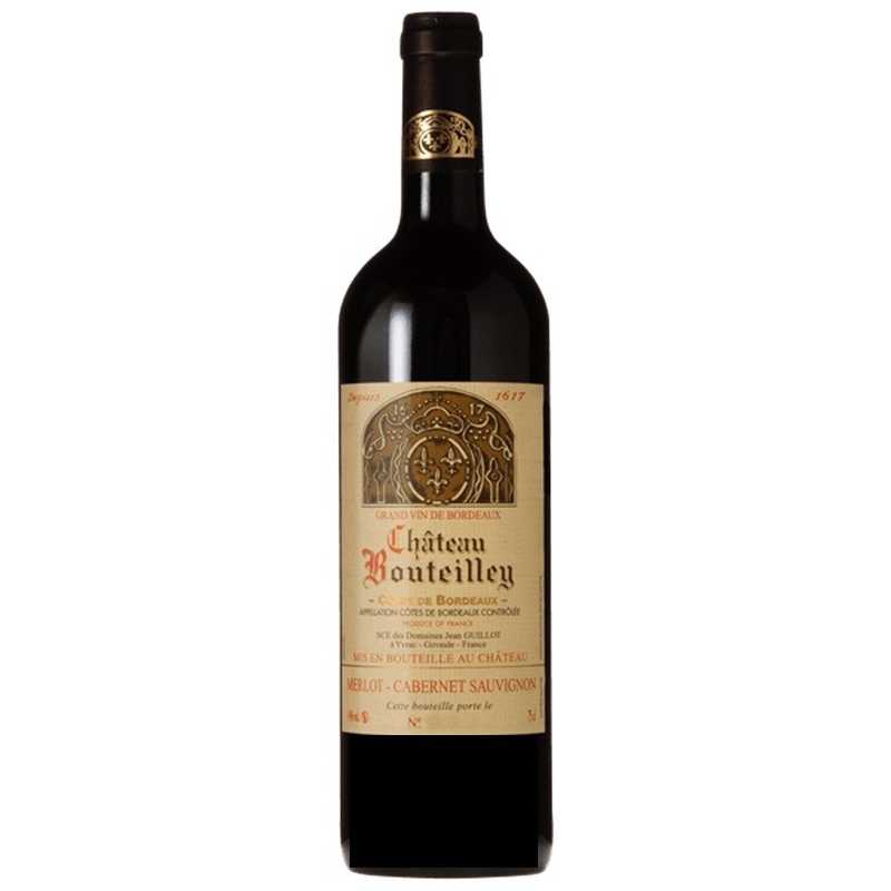 BOUTEILLEY 2019 Côtes de Bordeaux AOC 75 CL - Vin Rouge Haut de Gamme