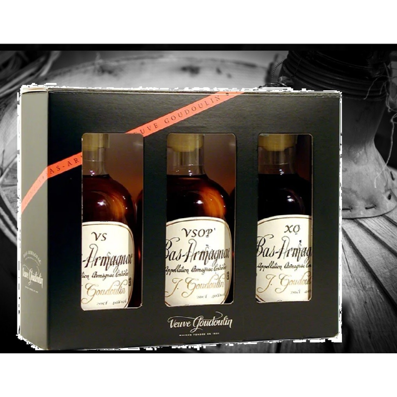 Coffret découverte bas armagnac Goudoulin 3 x 20 cl 40° | Dégustation d'exception