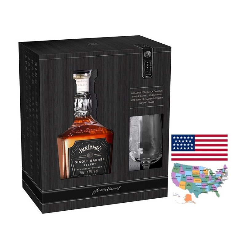 Jack Daniel's Single Barrel : Coffret 1 Verre - 70 cl - 47°