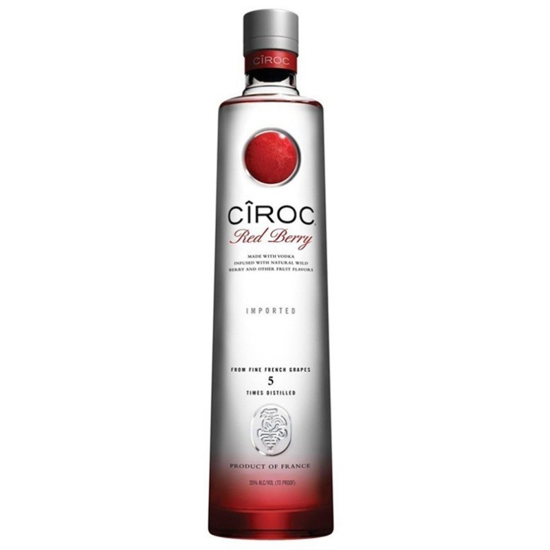 CIROC Red Berry Vodka 70cl - Vodka aromatisée premium