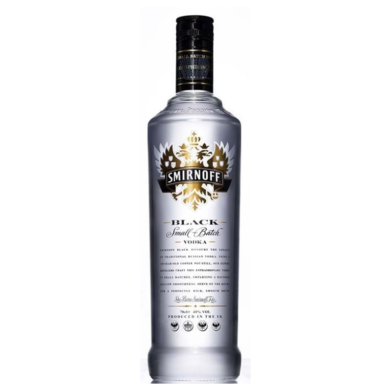 Smirnoff Black Vodka 70cl 40° - Une vodka de luxe d'Angleterre