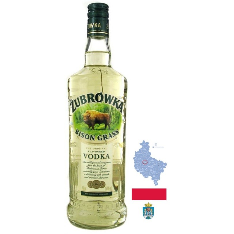 Zubrowka Bison Vodka Pologne 70 cl 37.5° - Élégance et Tradition