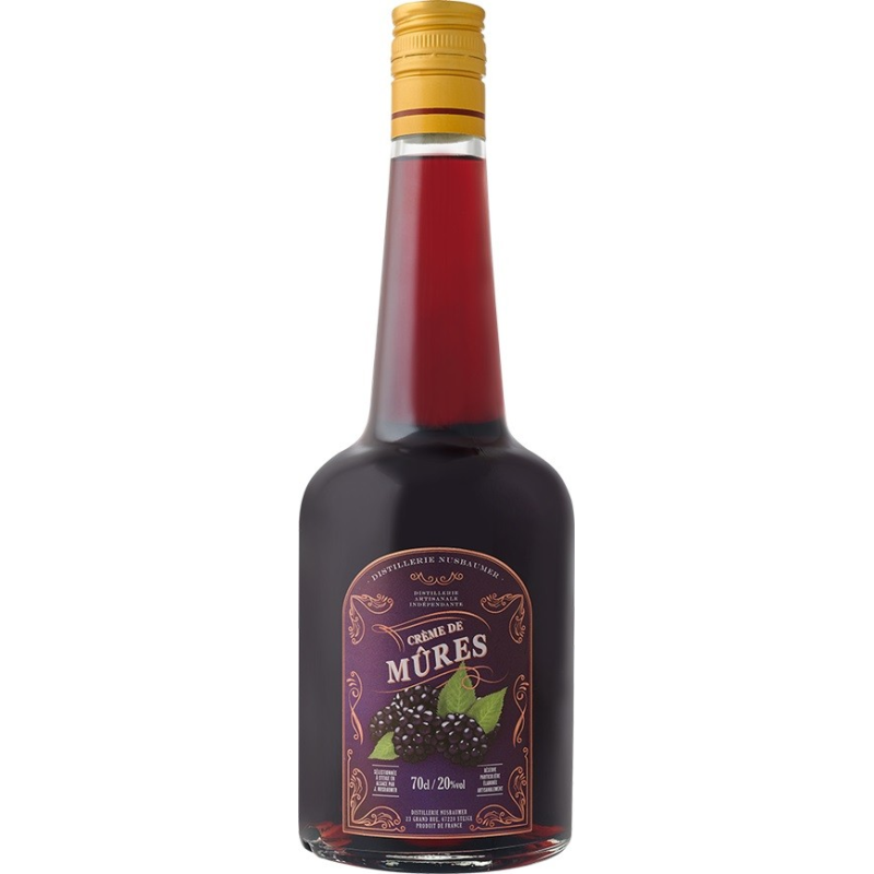 Crème de mûre Nusbaumer Alsace 70 cl 20° - Liqueur haut de gamme