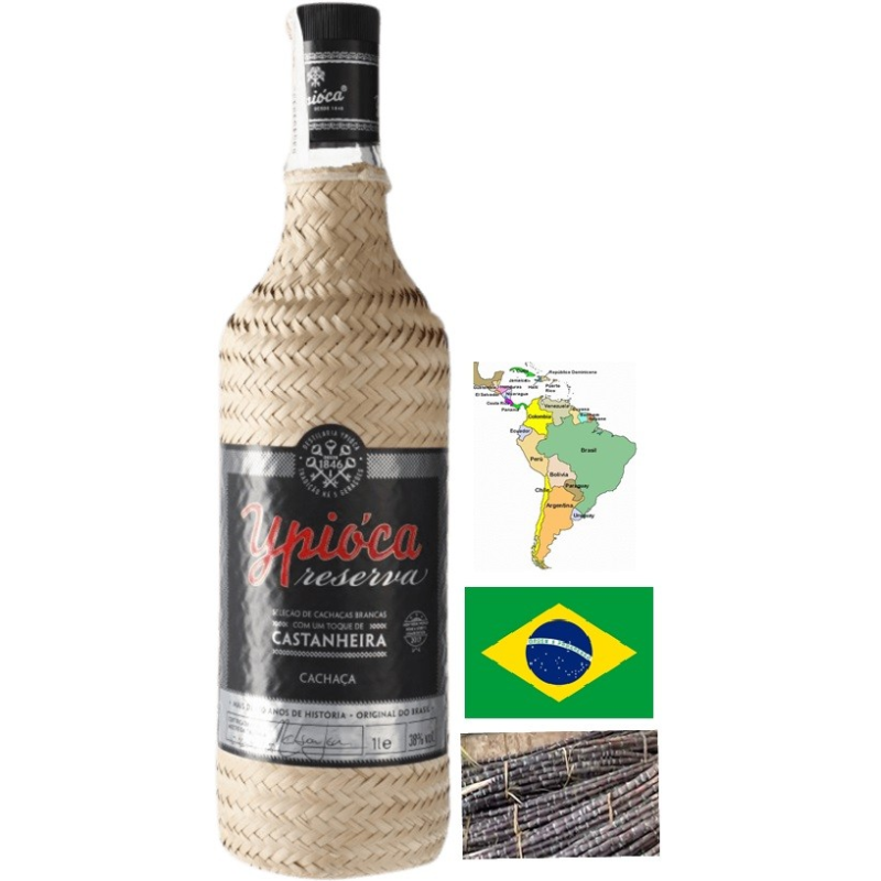 Cachaca Ypioca Brésil 100 cl 38° - Authentique et Haut de Gamme
