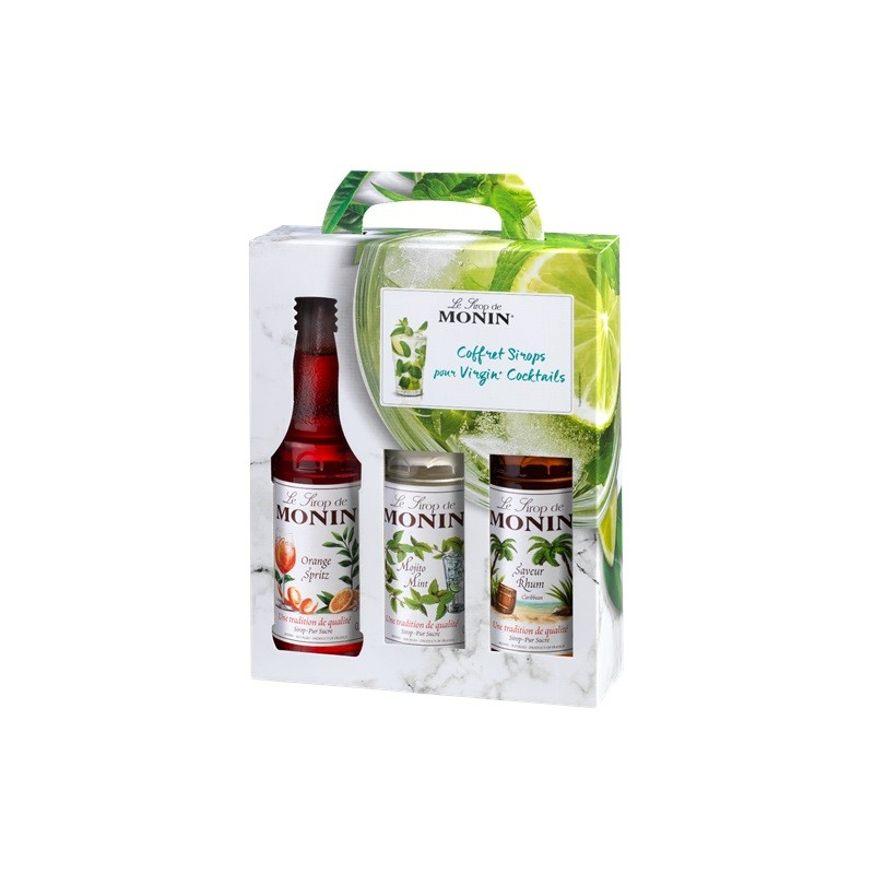 Coffret Virgin Monin Sirop 3x25 cl - Sirops de qualité supérieure