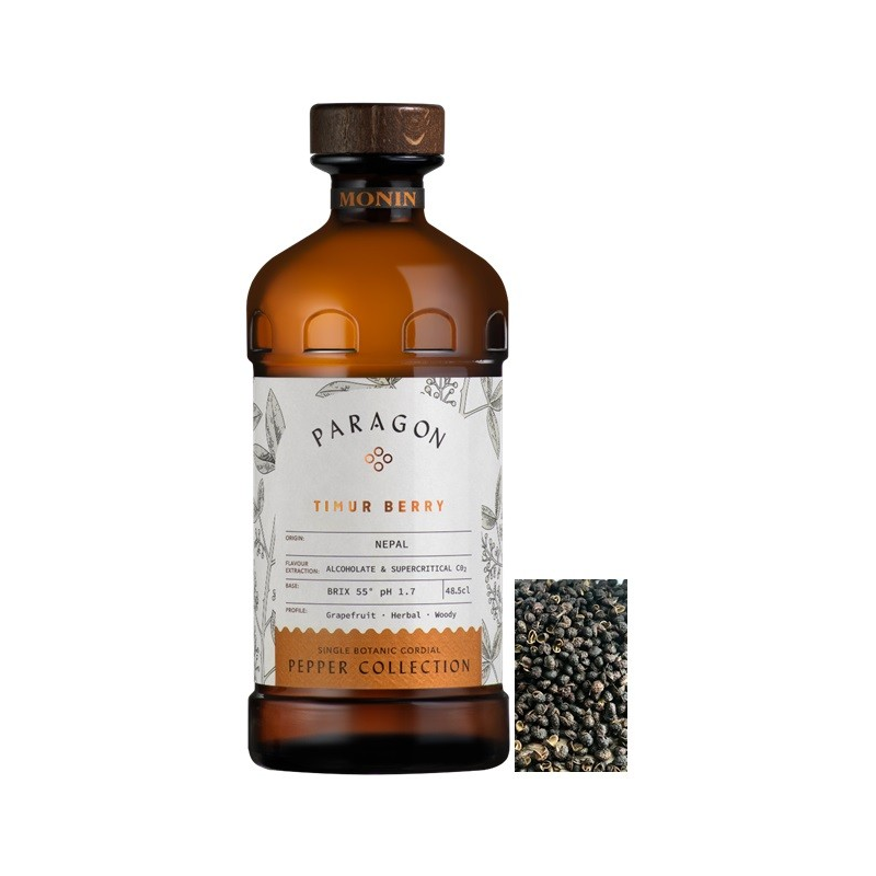 Cordial baie de Timur Paragon Monin 48.5cl - Boisson haut de gamme