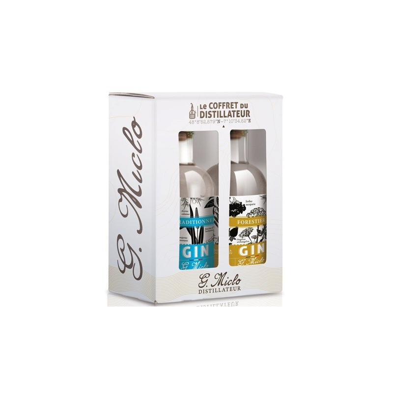Coffret gins Miclo 2 x 20 cl Alsace 41.5° - Découvrez l'authenticité alsacienne