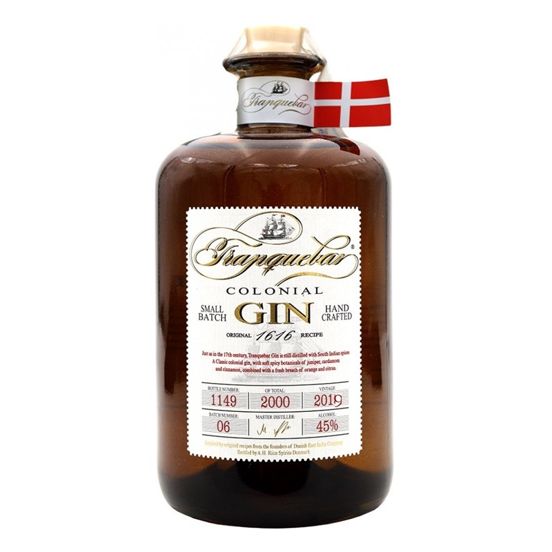 Tranquebar Colonial Gin Danemark 70cl 45° - Un gin haut de gamme