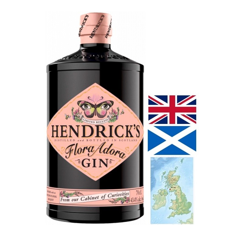 HENDRICK'S FLORA ADORA Gin Écosse 70 cl 43.4° | Découvrez l'élégance du gin