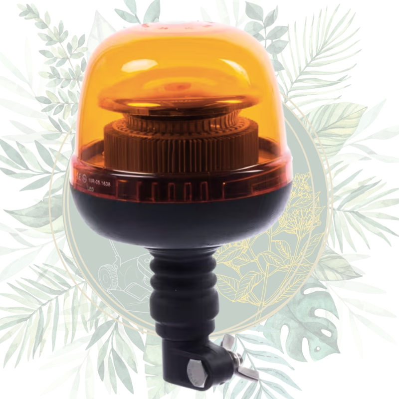 Gyrophare LED 12/24V-24W pour sécurité sur chantiers