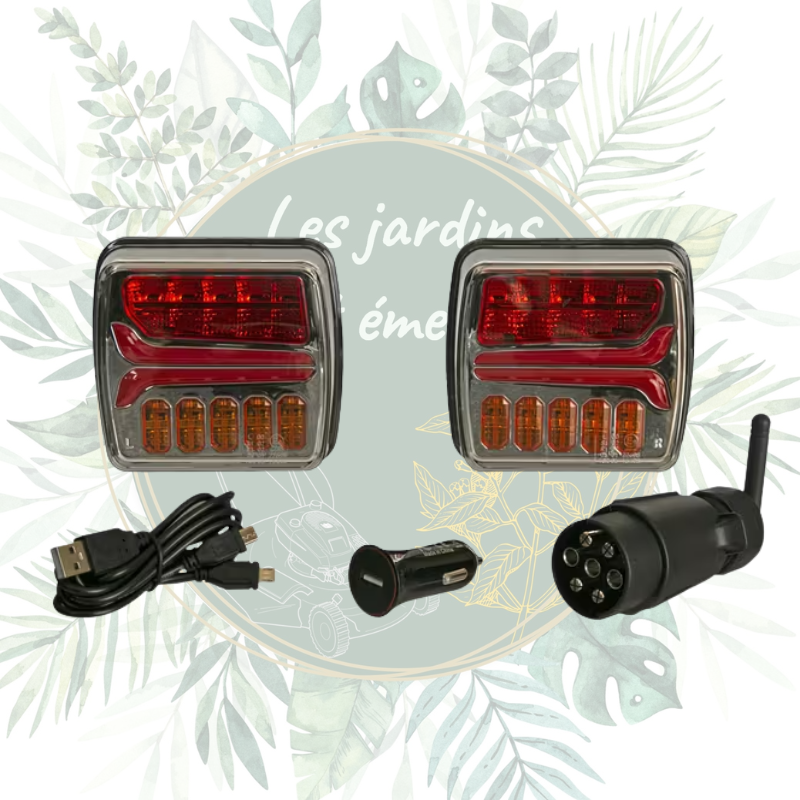 Jeu de feux LED sans fil 12V magnétique - Éclairage jardin