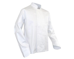Veste de cuisine en coton blanc - Poisson LMA | Élégance et confort