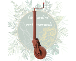 Roue jockey Ø60 avec poignée horizontale – 250 kg | Jardin