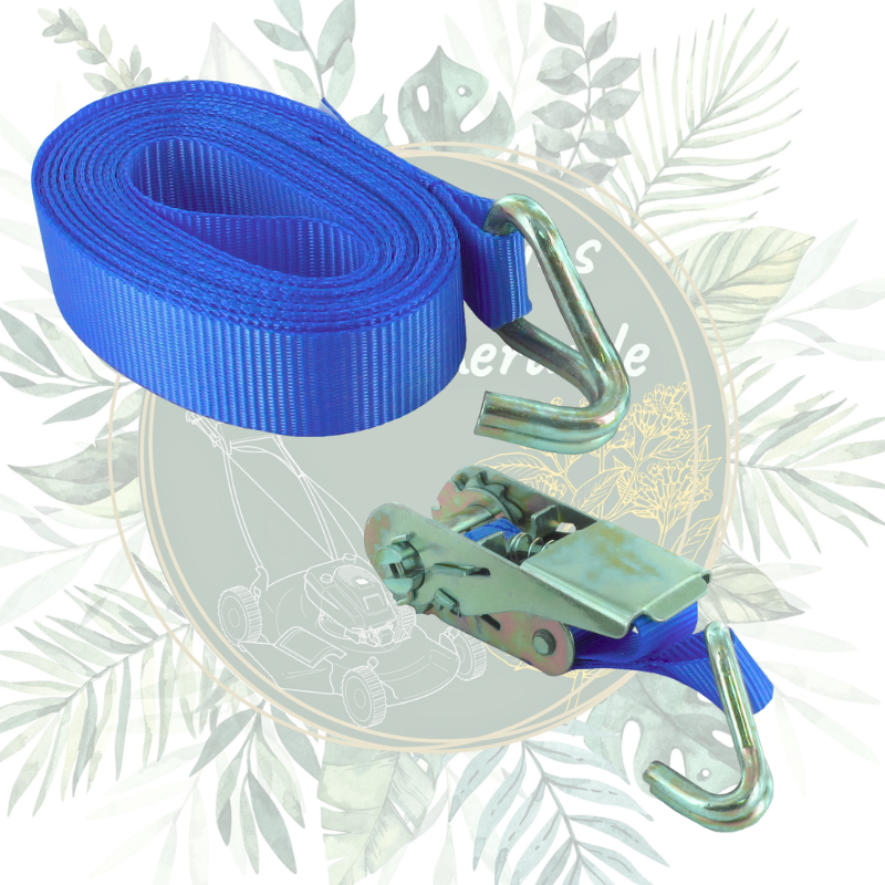 Sangle à cliquet 25mm x 5m - Robuste et Sécurisée | Jardin