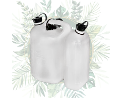 Jerrican double 5.5L-3L blanc/transparent - Précision et praticité