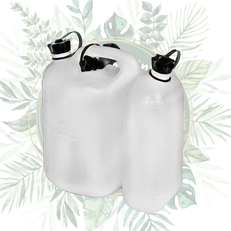 Jerrican double 5.5L-3L blanc/transparent - Précision et praticité