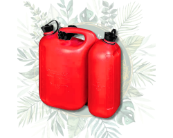 Jerrycan double rouge avec graduations - Résistance et praticité