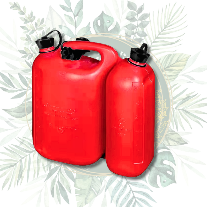 Jerrycan double rouge avec graduations - Résistance et praticité