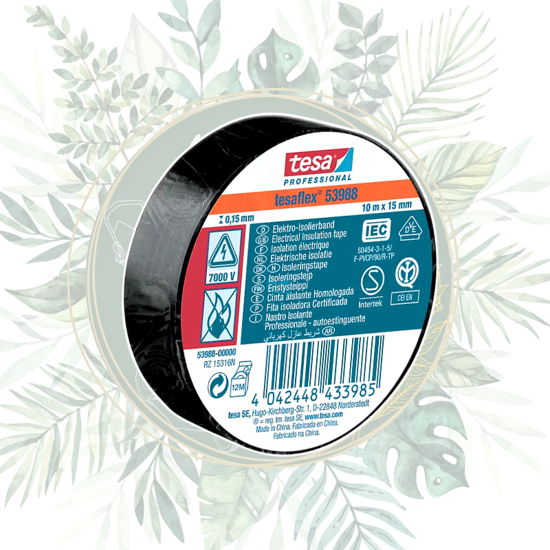 Ruban isolant électrique noir PVC 10m x 15mm | Protection électrique