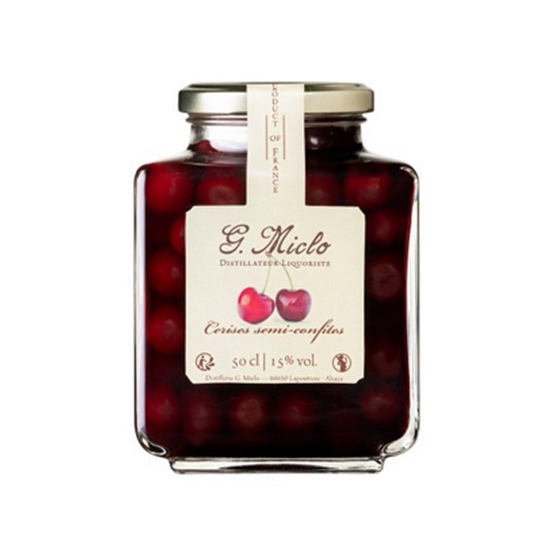 Cerises semi-confites Miclo 50cl 15° - Spiritueux de France